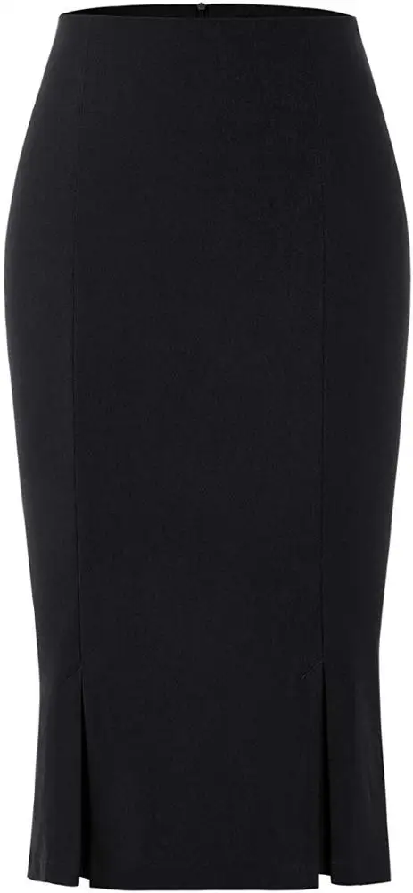 Wholesale Girls Wear to Work Stretch Business Office Pencil  And Empire Waist Bodycon Stretch Skirts Skirts