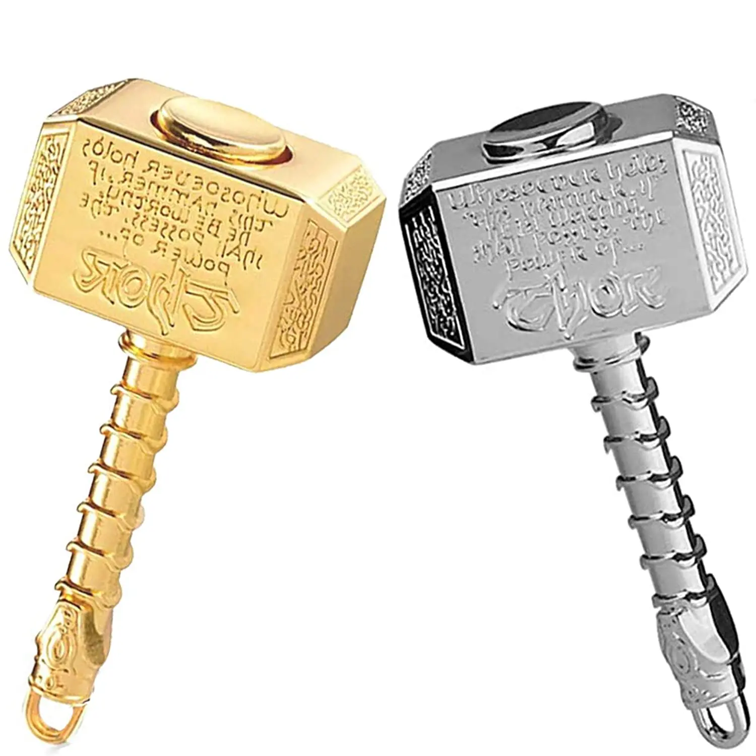 Quake Hammer Keychain lADHD EDC Anti Anxiety Toy Focus Fidget Toys Fingertip Gyro Stress Relief Gifts for Kids Adults