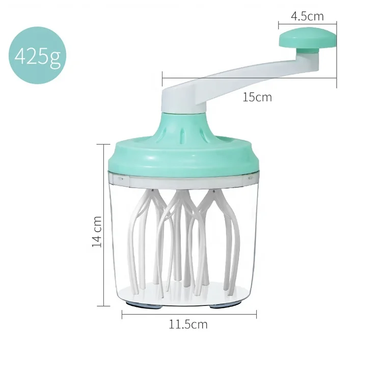 Kitchen multifunctional food mixers portable hand blender rotatable egg cream beater flour mixer manual egg whisk with bottle