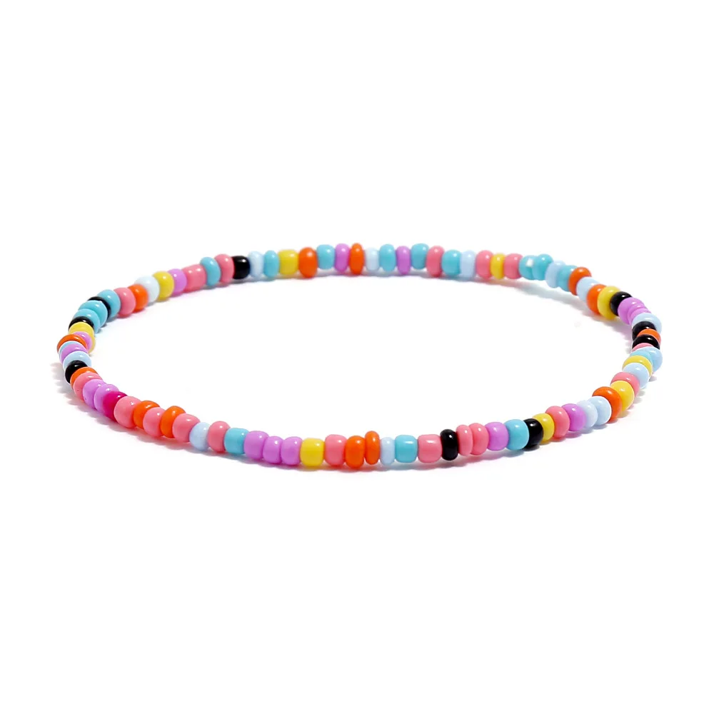 Hand Made Summer Jewelry Thin String Bracelet Anklet Colorful Choose Color Minimalist Beach Friendship Bracelet For Women