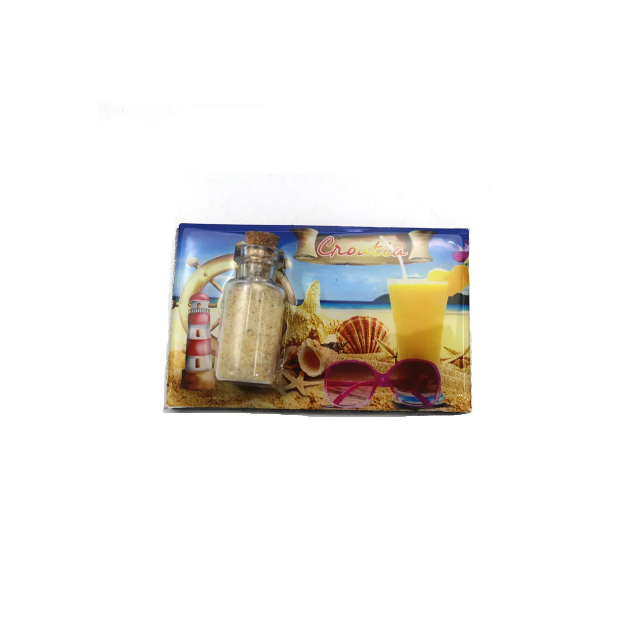Italy  new arrival fridge magnet making machine manufacturer loved seaside  oil and pearl cotton  3d souvenirs  fridge magnet