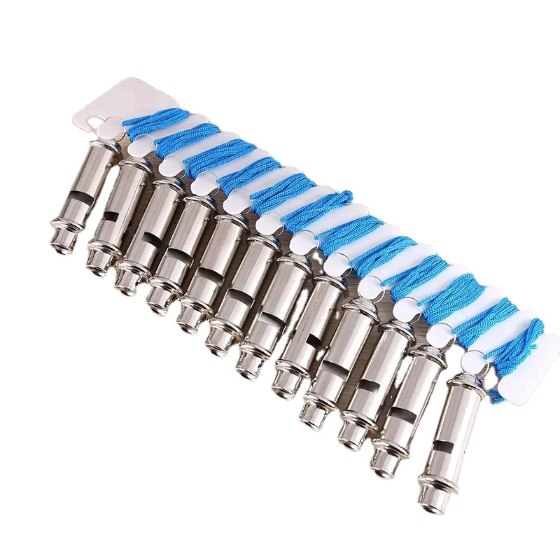 High decibel voice Life saving Emergency escape warning with key ring Referee whistles Iron metal Whistle