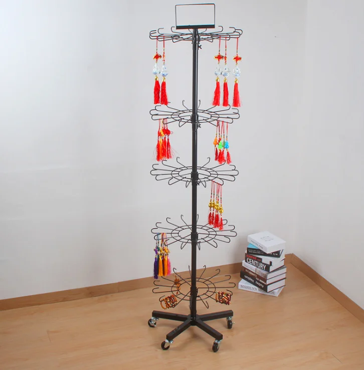 High Quality Five Layer Seven Layer Rotating Display Stand For Hats Scarf Socks Necklace and Jewelry