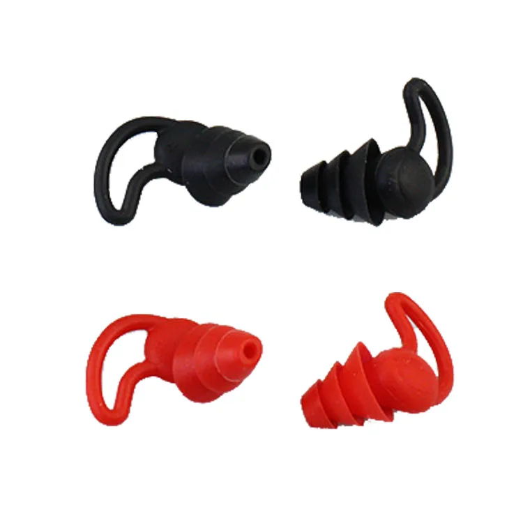 high quality multi-color 4 level silicon earplugs noise reduction