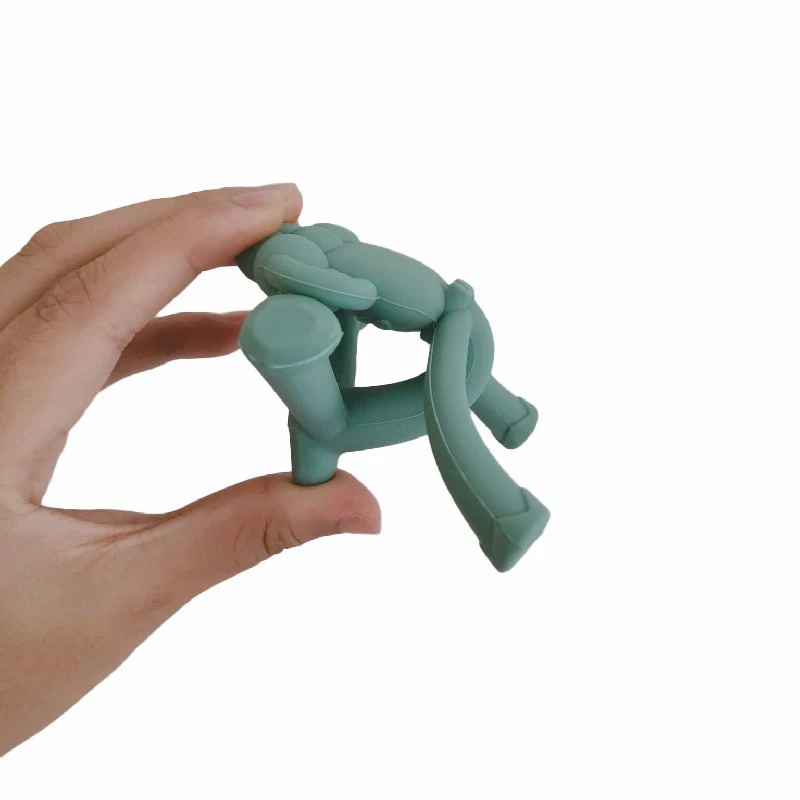 New Product BPA Free Sensory Teething Chewing Girl Sheep Shapes Food Grade Silicone Baby Teether Toys