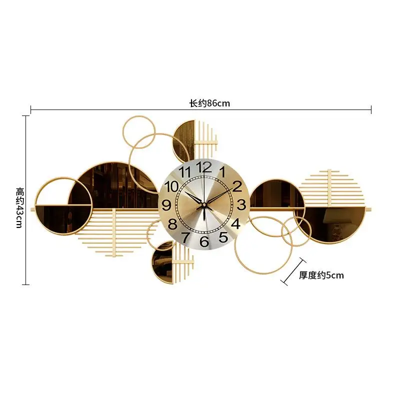 2022 Hot Sale Control Calendar Temperature Display 3D Wall Clock Digital Alarm Wall Clock for Sitting Room