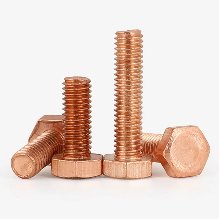 Wholesale High Quality Hex Copper Nut and Bolt Din933 M3 M4 M5 M6 M8 M10 M12 M14 M16 20 T2 Bolts for Secure Fastening