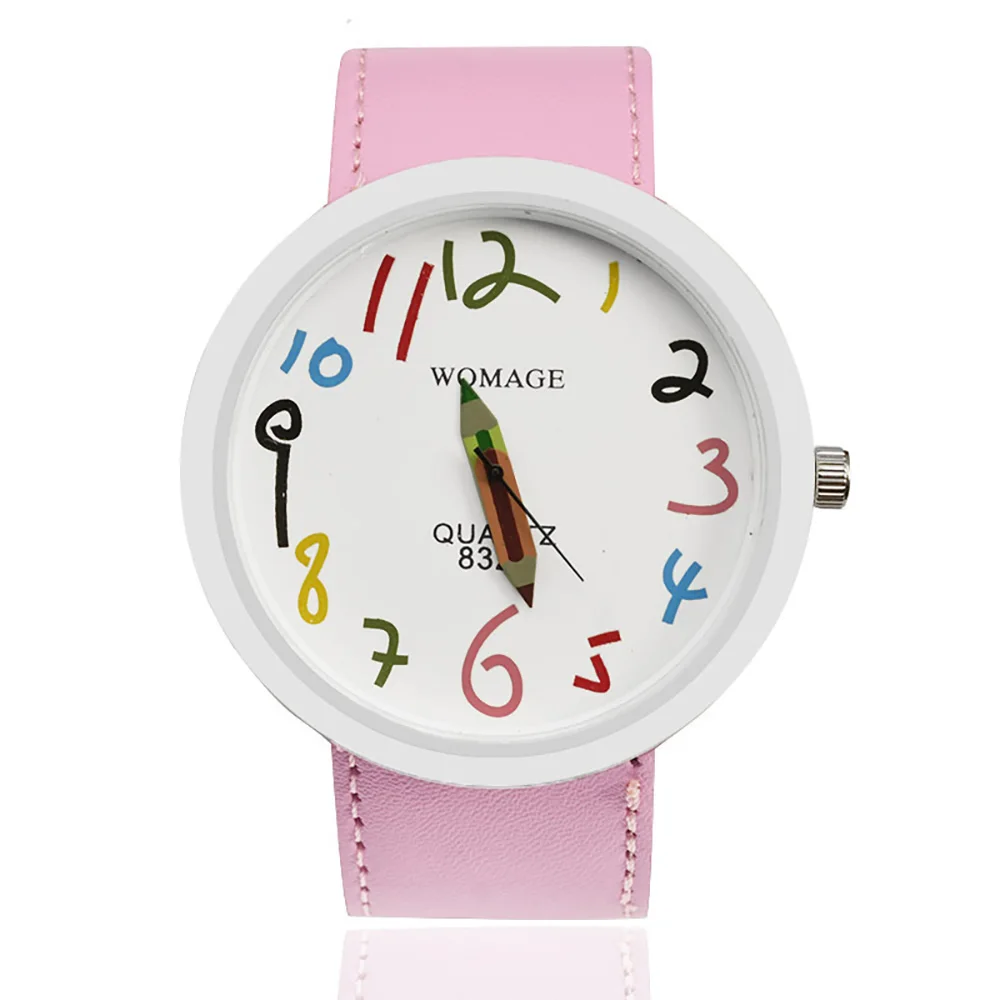 Square Children Waterproof Learning Time Wrist Watch Easy to Read Time Silicone Kids Watches for Girls Boys