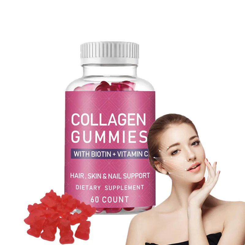 Private Label gummies collagen Food Supplements Support Hair Nail Skin Healthy Collagen Gummies