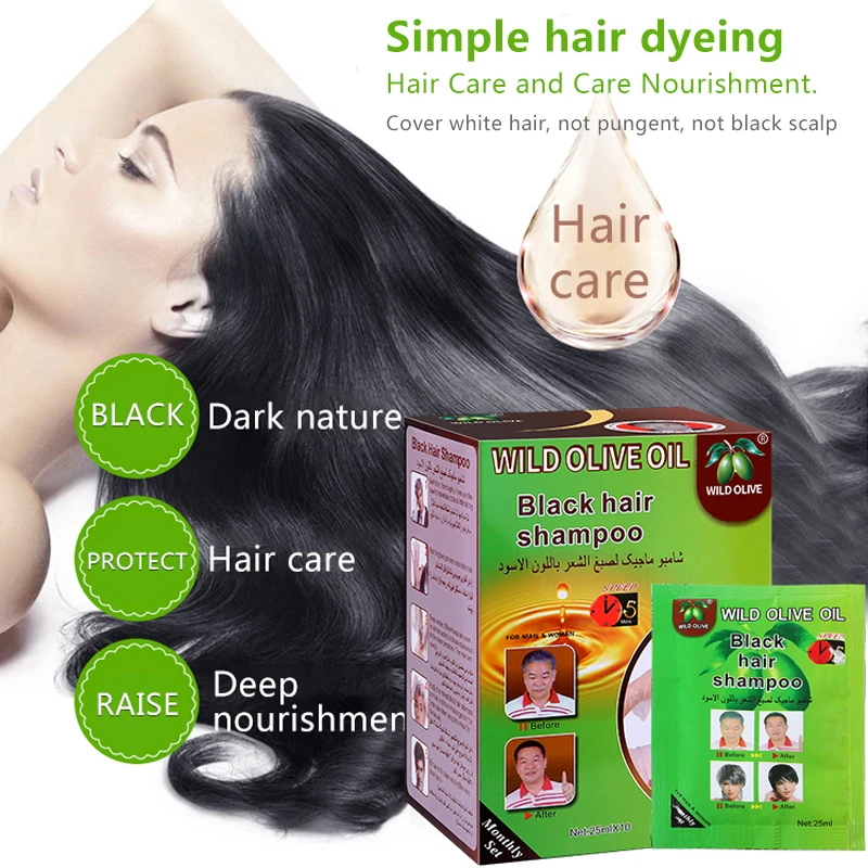 Pouch dyeing lotion for healthy hair dyeing, it will be black after washing, no need to mix, and it will not stick to the scalp