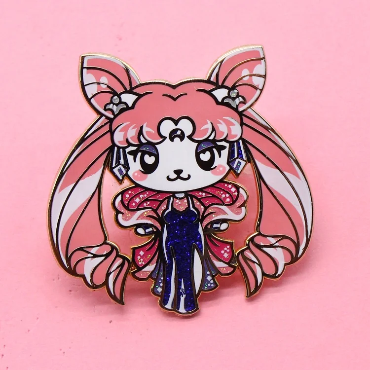 Metal Pins Manufacturer Backing Card Shaped Badge Gold Plated Cartoon Anime Custom Hard Enamel Lapel Pin