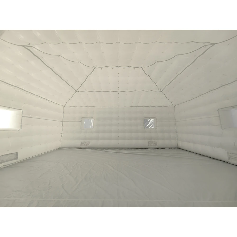 10x8m blow up portable airtight cube inflatable LED party tent with windows for outdoor party events from Sino Inflatables