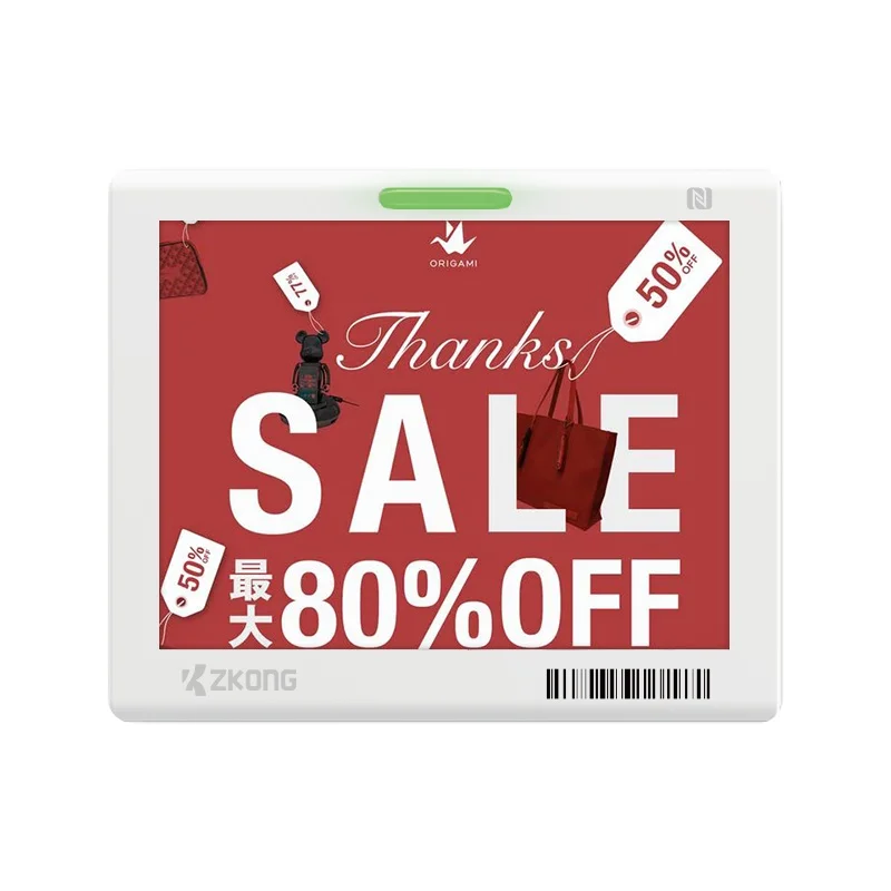Zkong 4.2 Inch E-ink Display Esl E-Paper Electronic Shelf Label Supermarket Digital Nfc Print Price Tag Labels For Clothes