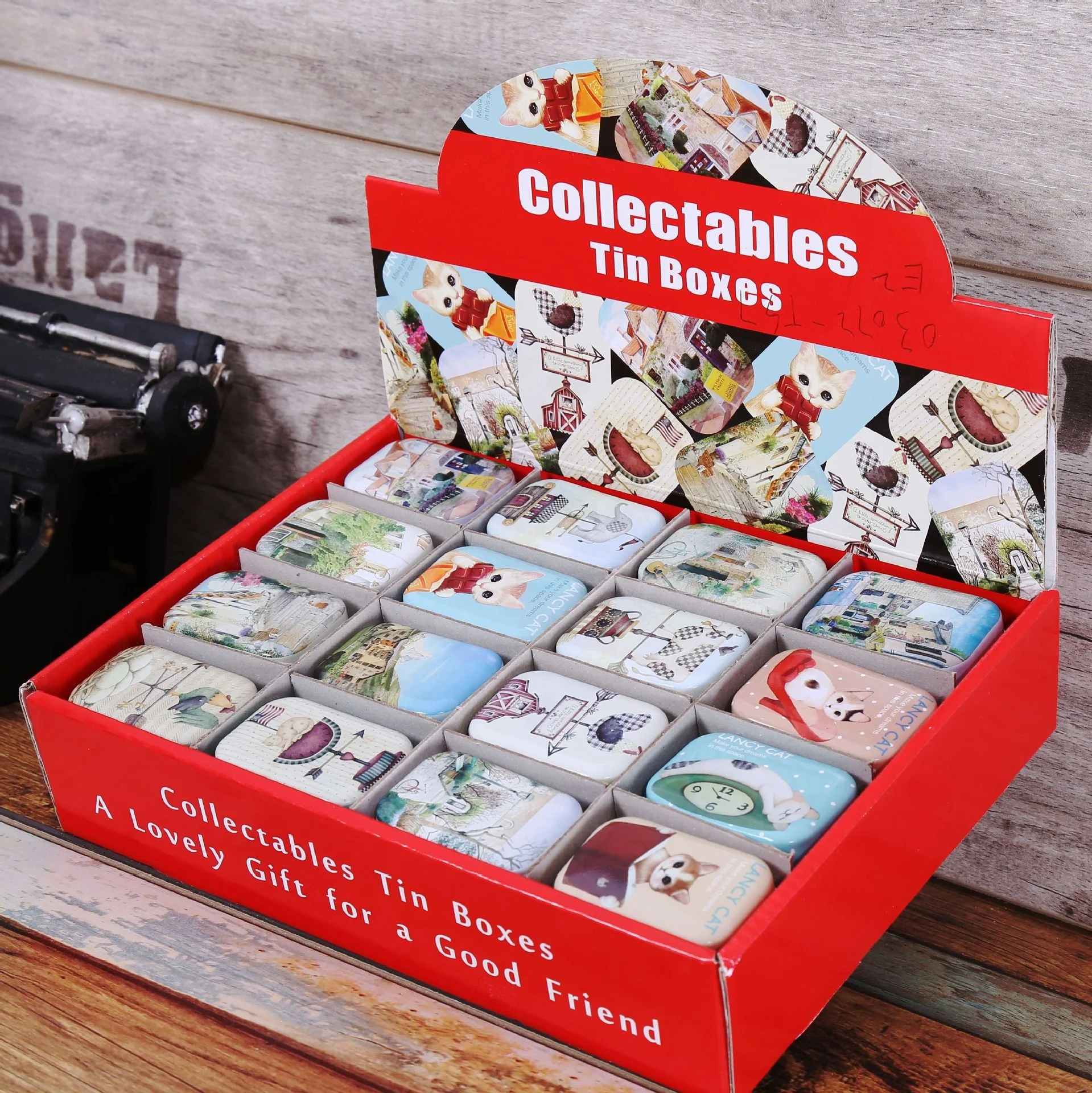 32 Pcs/Set Mini Sweet Flower Creative Tin Small Medicine Tin Portable Sandy Collecting Tinplate Tin B2021062801