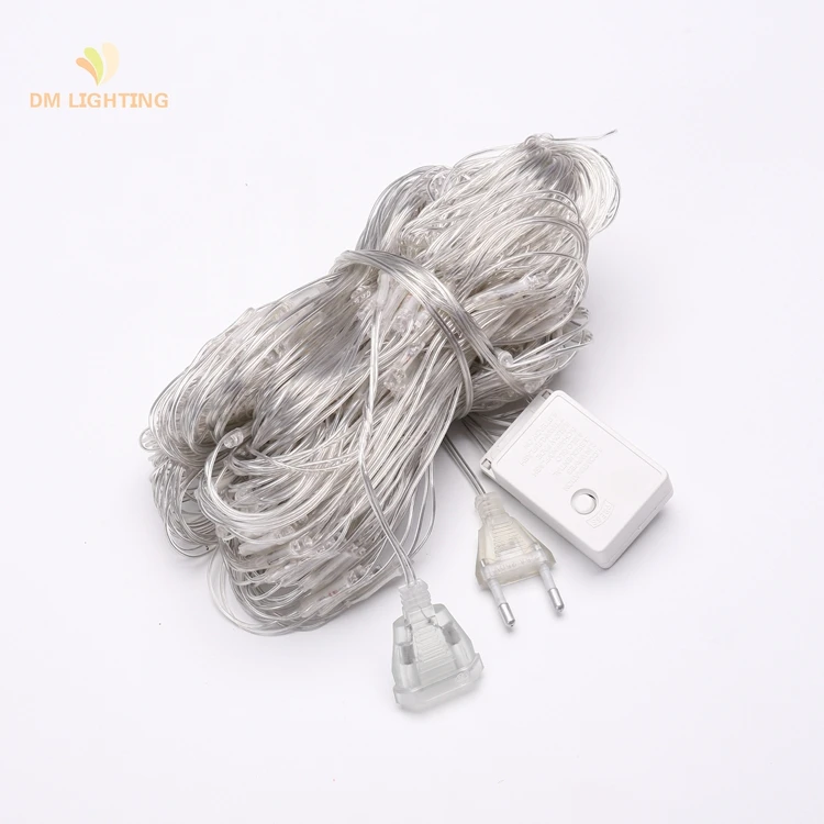 curtain icicle led lights christmas fairy serial net mesh string light outdoor for festival holiday xmas wedding home decoration