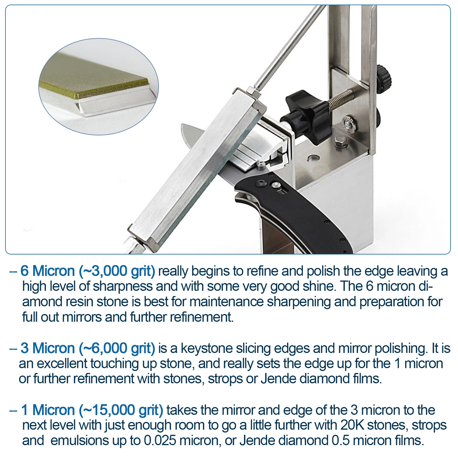 Diamond sharpening stone resin bond wetstone aluminum oxide for knife sharpening system