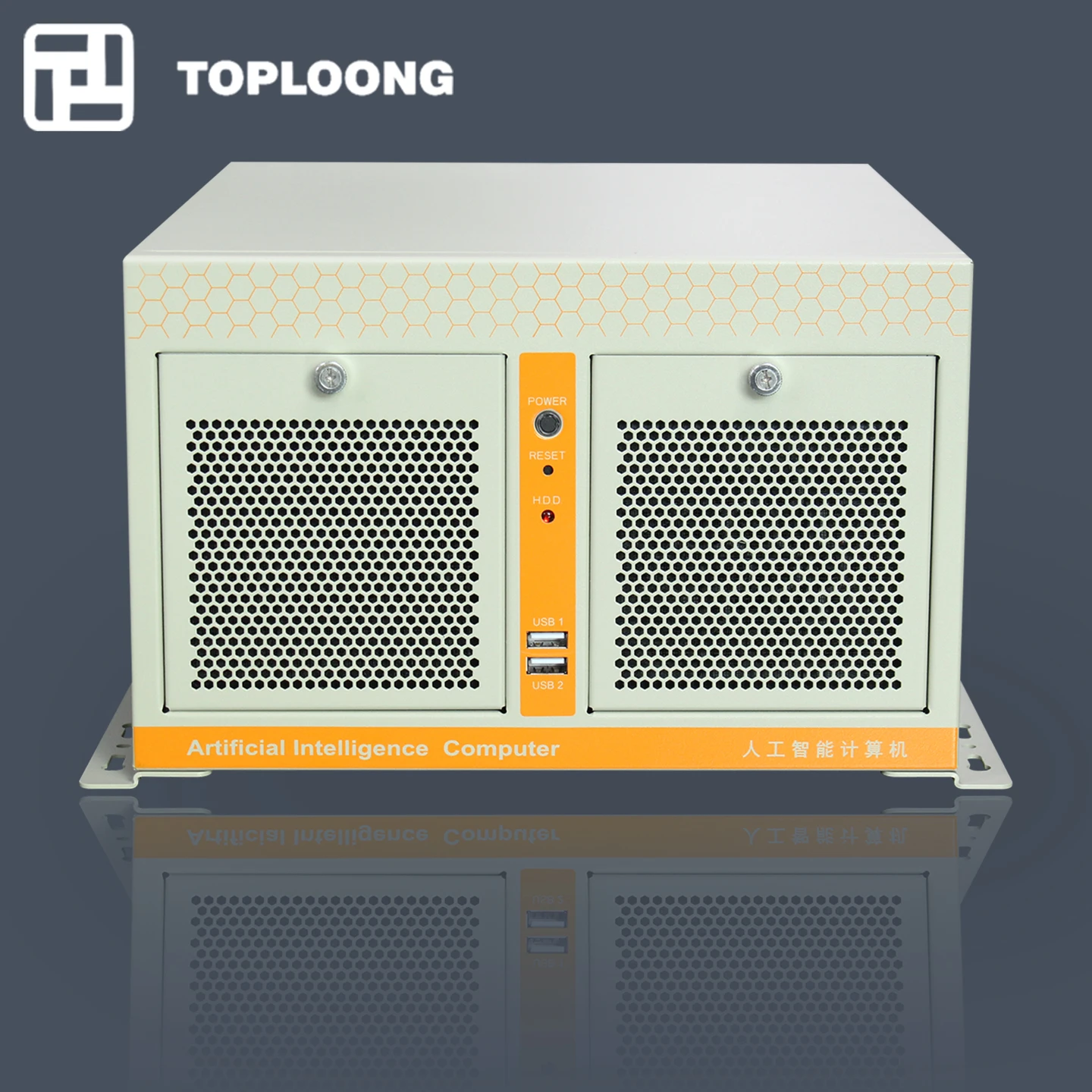 4163M Orange Slikprint OEM Wall Mount Industrial Cases PC Computer Desktop Server Chassis MATX Motherboard TOPLOONG