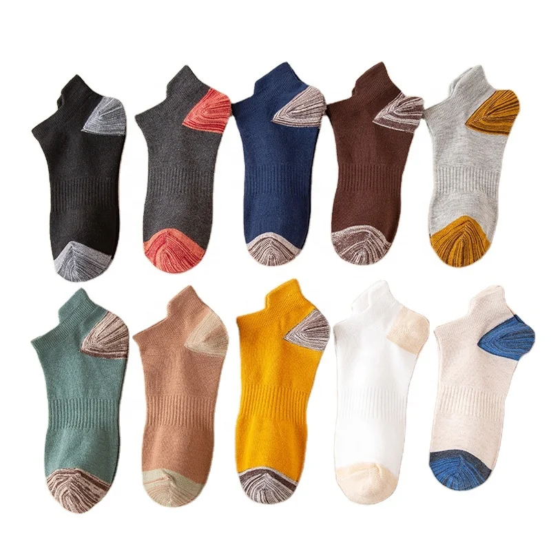 Good Quality 100% Cotton Dress Polo Sport Business Cotton Mens Custom Ankle Socks Black chaussettes hommes