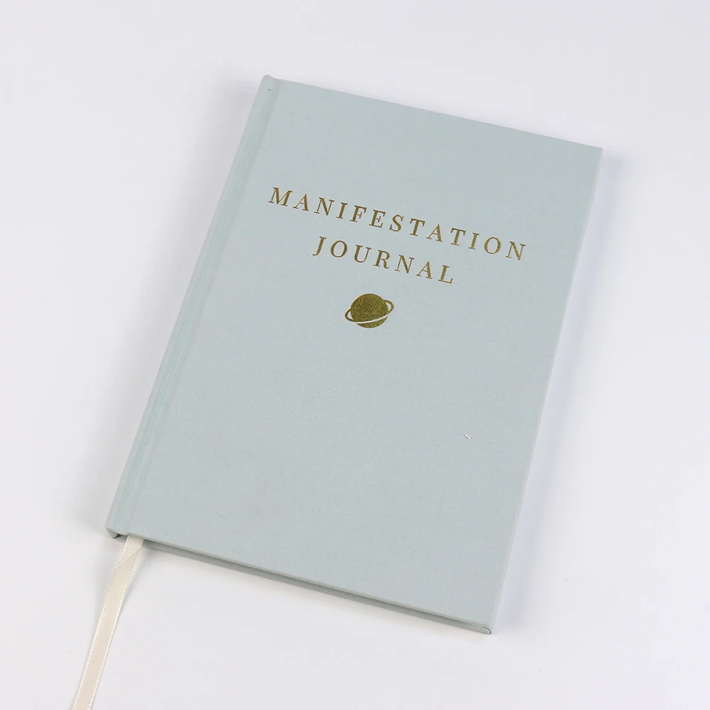 Custom Printing Hardcover Fabric Affirmation Gratitude Self Care Planner Manifestation Prayer Sermon Journal Bible Notebooks