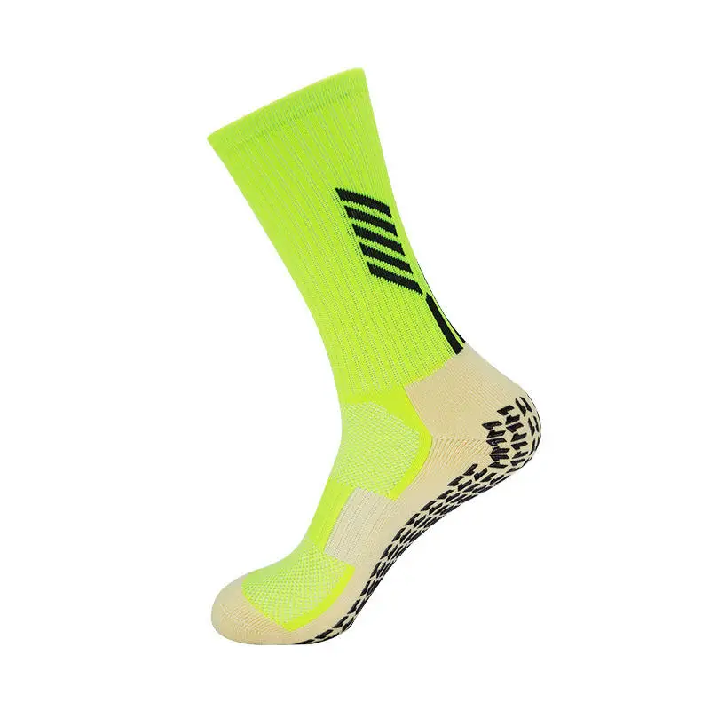 Hellosport In Stock Basketball Sports Men Running Thick Anti Slip Athletic Custom Logo Grip Towel Bottom Football Soccer Socks