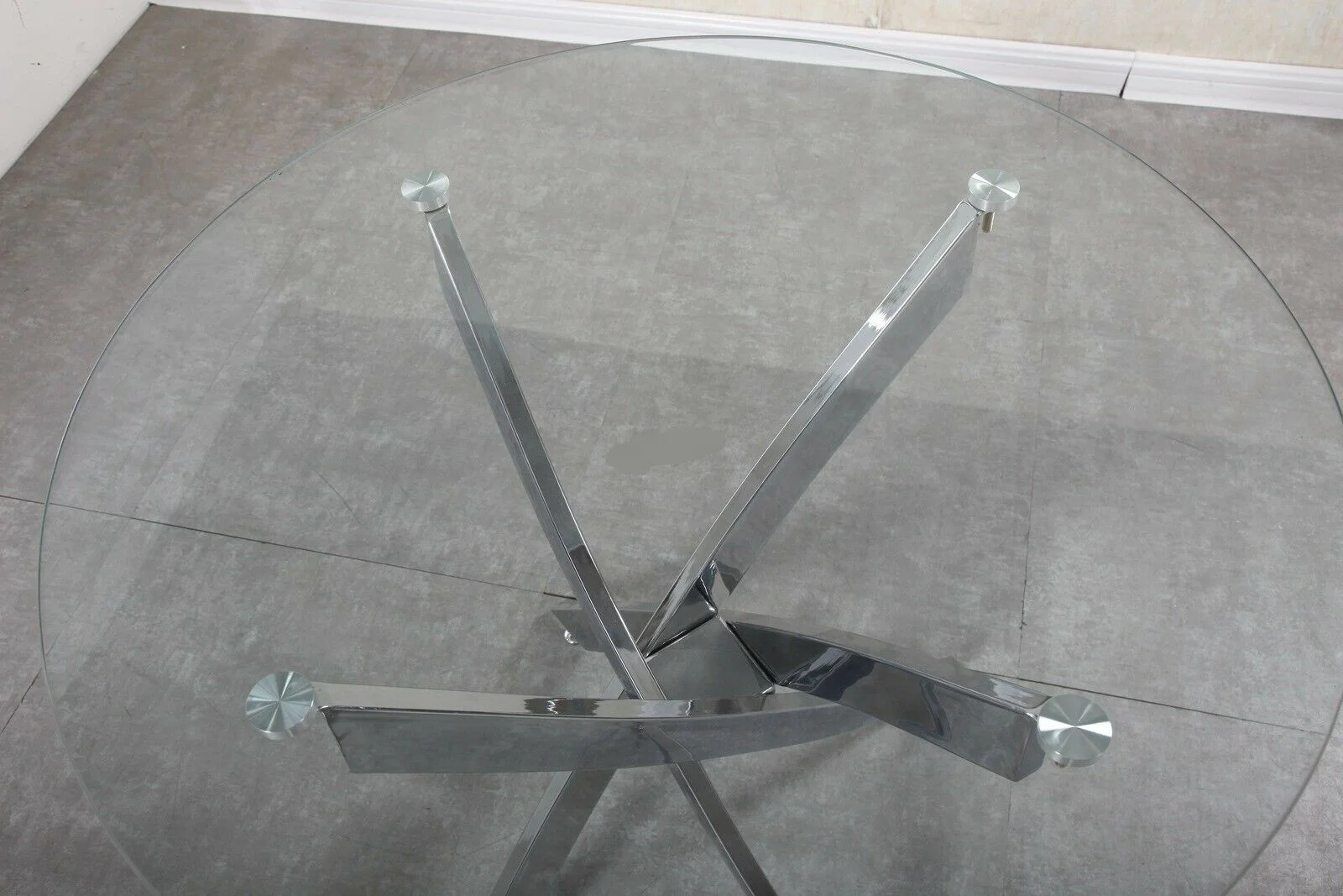 Home Furniture Cheap Price Dining Room Table and Chairs Glass Top Dining Table