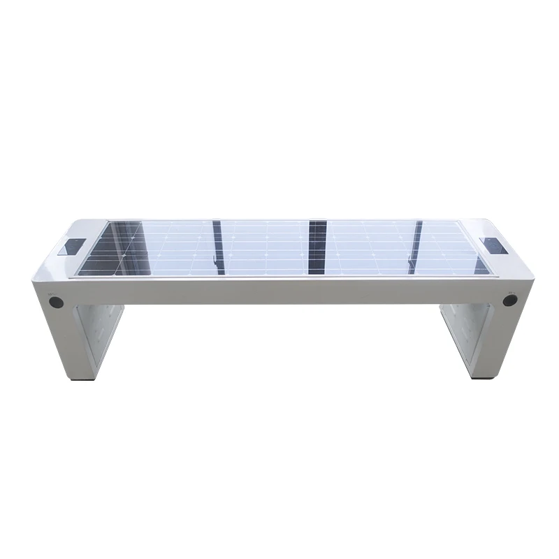 Outdoor City Squares Environmentally Friendly Beautiful And Design Materials Steel Plate Smart Bench Solar