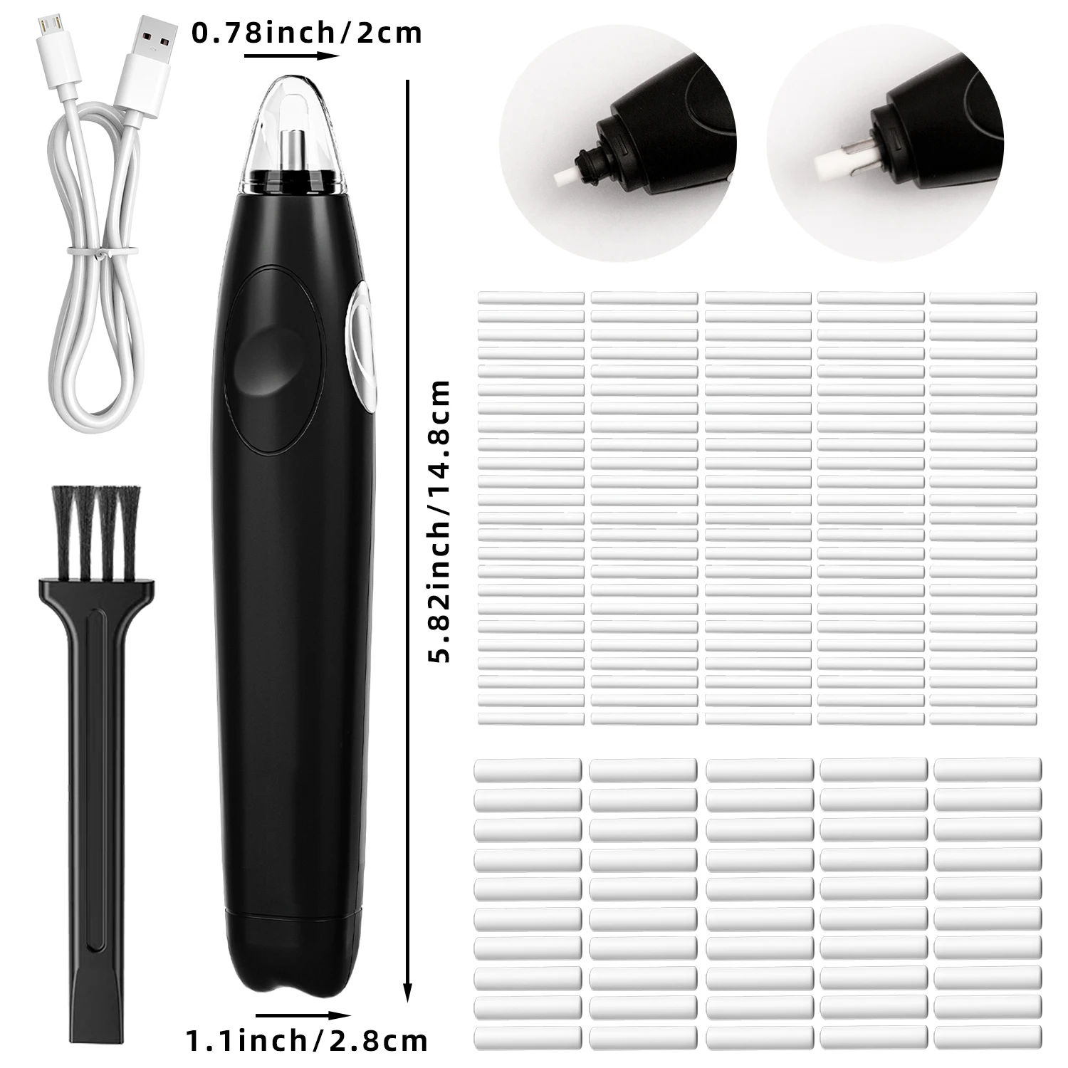 Zongmao Custom Logo Electric Eraser School Supplies Promotional Gift Kids Stationery Recharge Electric Eraser With Rubber Eraser