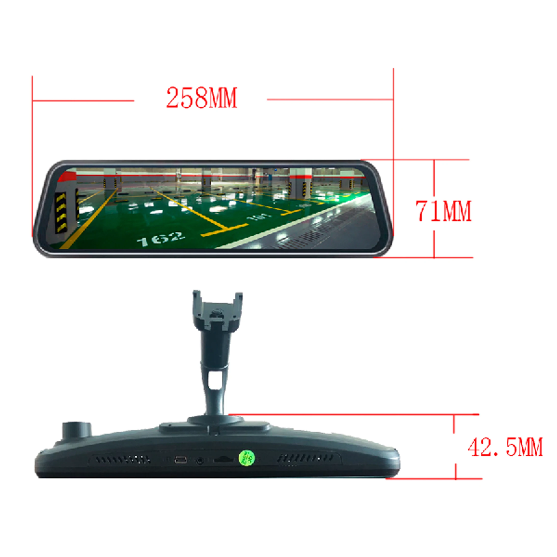 Лидер продаж 9v-36v IPS сенсорный экран WDR dual lens dvr зеркало заднего вида Автомобильная камера видеорегистратор автомобильный черный ящик