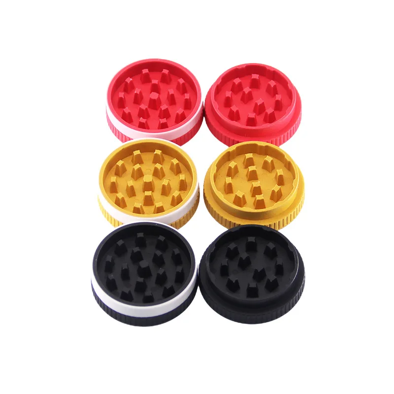 Smokeshops Biodegradable Tobacco Grinder 55mm 2 Layers Degradable Plastic Crusher Mill Tobacco Herb Grinder Smoking Accessories