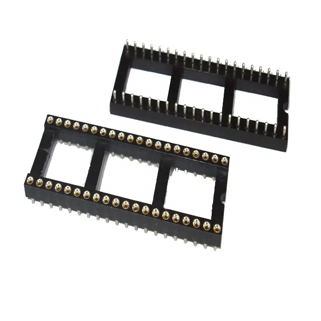 Индивидуальный Круглый разъем ic, шаг разъема 1,778 мм, 2,54 контактный разъем обработанного штифта, прямой паяльный разъем dip ic