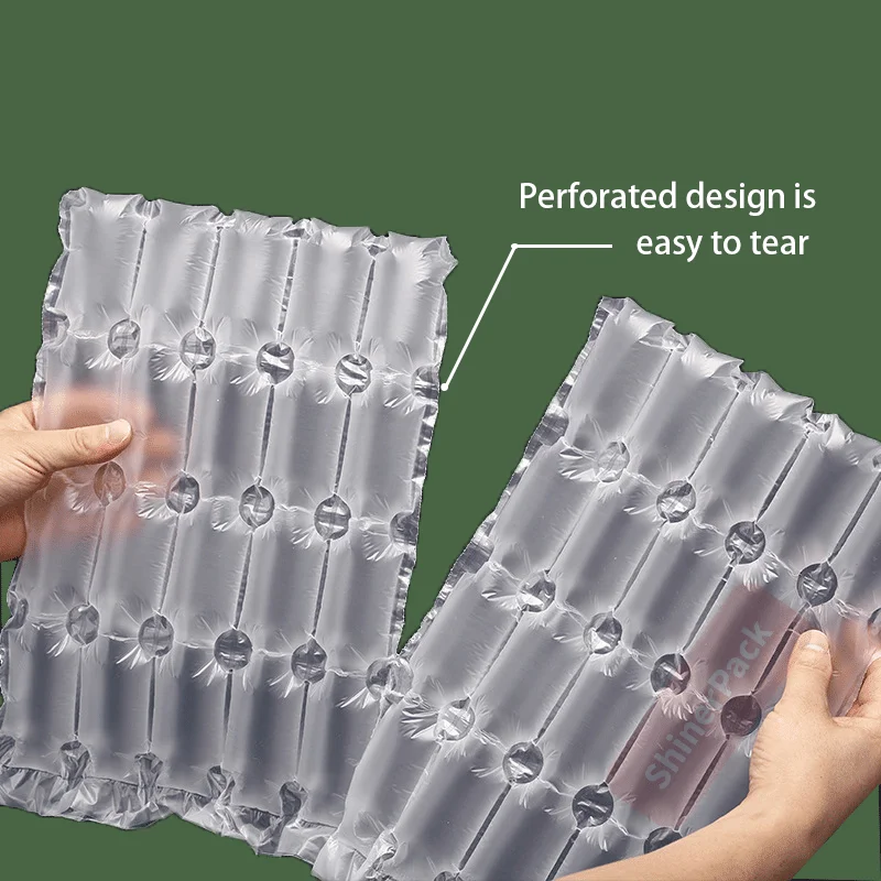HDPE Logistics Packaging Bubble Film Wrap Air Cushion Pillow Plastic Roll For Protective Package Machine