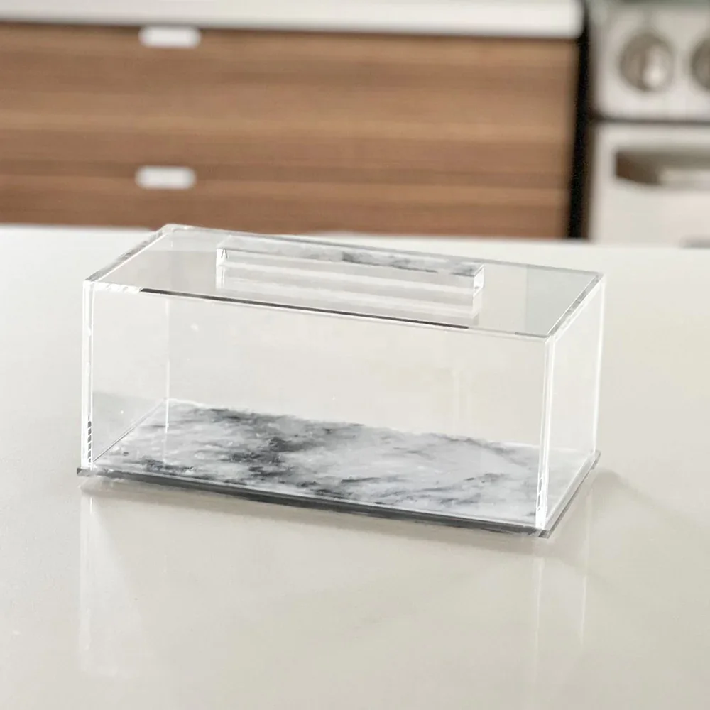 Lucite Marble Acrylic Lucite Cake Case Box Dome With Lid Lucite Cake Dome Factory Custom Acrylic Bread box  Matzah Box