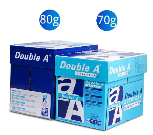 Дешевая белая бумага 70gsm 75gsm 80 gsm 500 листы ream двойная копировальная A4 для офиса