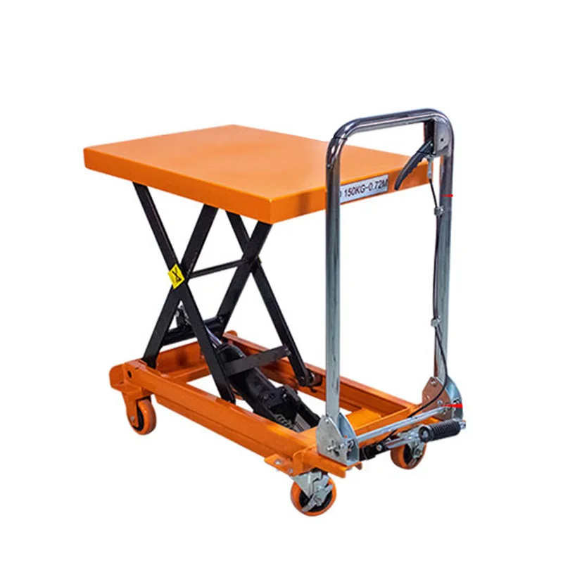 Lifting Platform Truck Mobile Scissor Type Small 500kg Capacity 0.9m Lifting Height