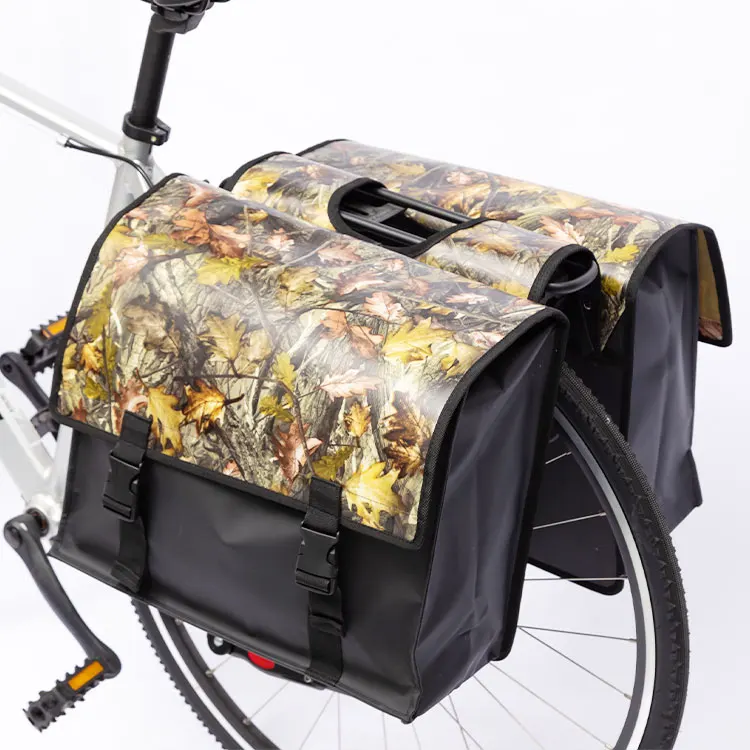 SINO Wholesale Custom Waterproof Bicycle Painner Bag Double Rear Rack Bag For Cycling Travelling bike Carrier boxes