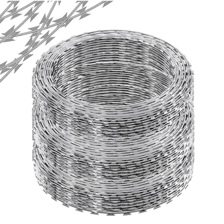 Горячая гальванизированная колючая проволока для бритвы Concertina BTO-22 BTO-30 CBT-60 CBT-65
