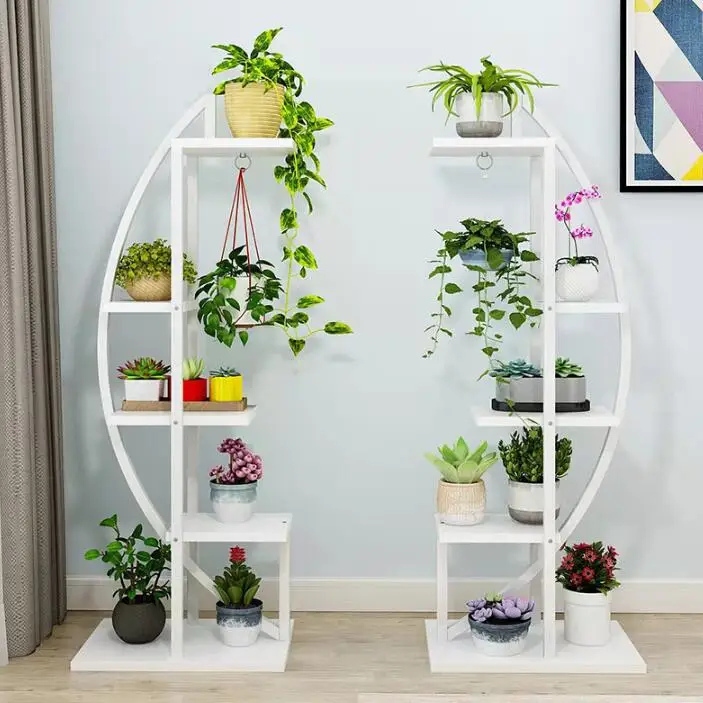 Hot Sale Indoor Flower Plant Stand of Metal Wooden Plant Holder Shelf Rack for Flower & Indoor Plants Home Decor