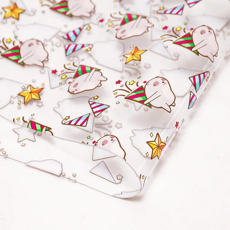 30*120Cm Custom Printing Wholesale Jelly Transparent Faux Leather Roll Pvc Vinyl Fabric For Handbags Bows