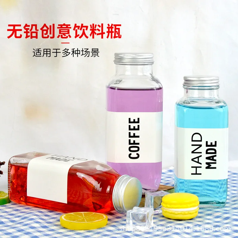 Best-selling 120ml square glass bottle with silver aluminum lid and lid with inner gasket + inner plug cap