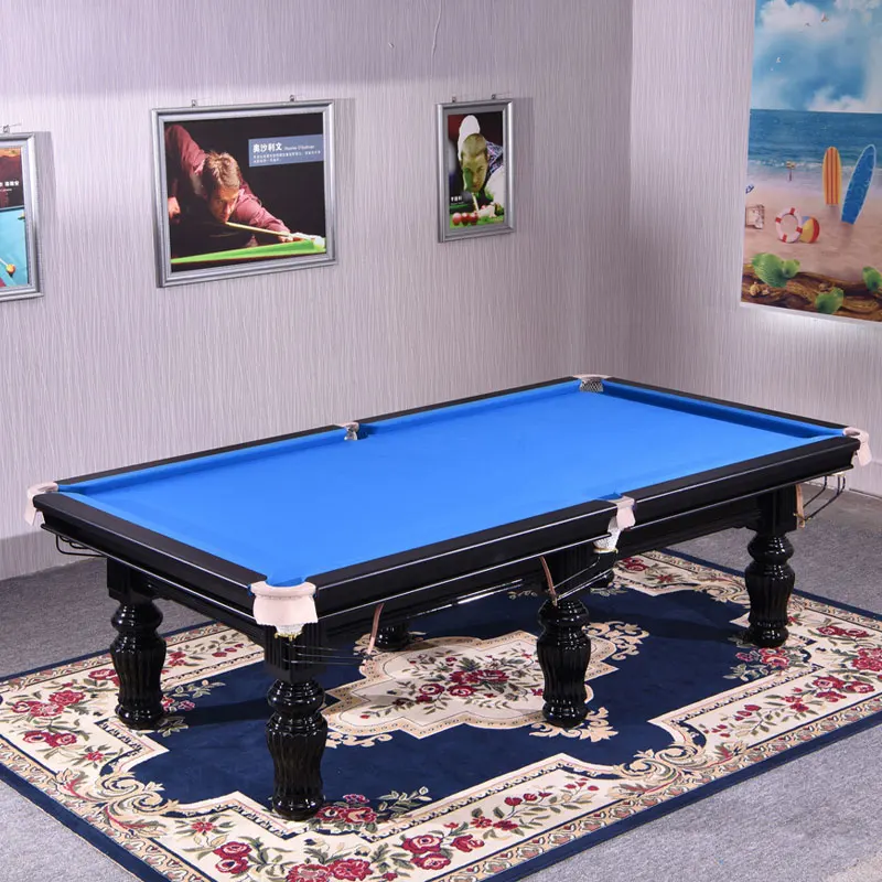 High Quality New Chinese Style Full-Size Billiards Table Custom Size with MDF Cushion PVC Pocket Directly Searched Manufacturer