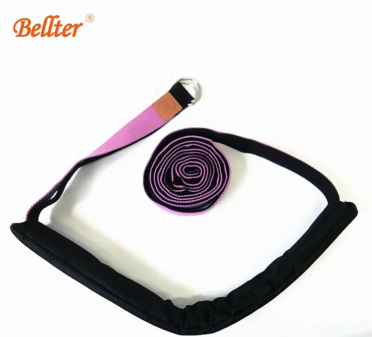 New Design Cotton Waist Exercise Belt Yoga Fitness Strap d ring door stretching strap