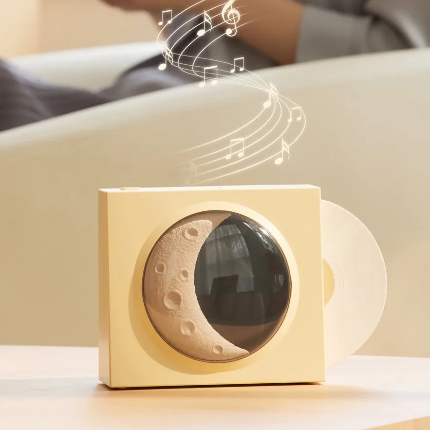 Vintage Vinyl Record Player Style Wireless Speaker Phonograph Style with Cute Retro Look Great Gift for Home Table Decor