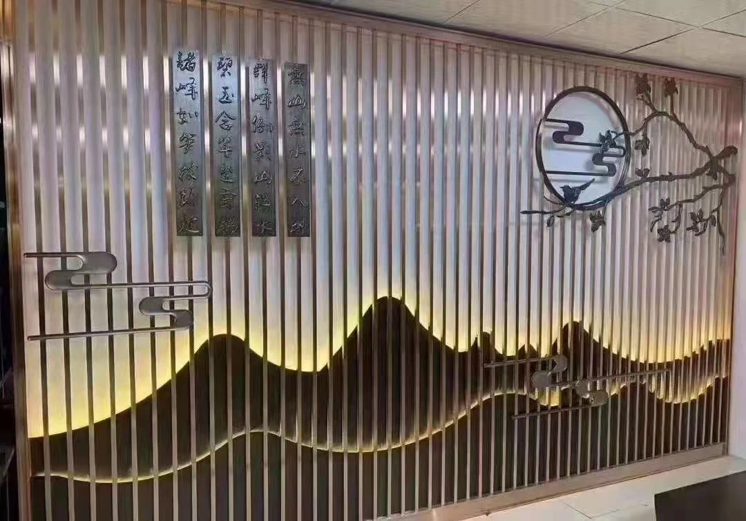 Custom laser cut metal panel decorative screen outdoor decorative metal garden screen patterns