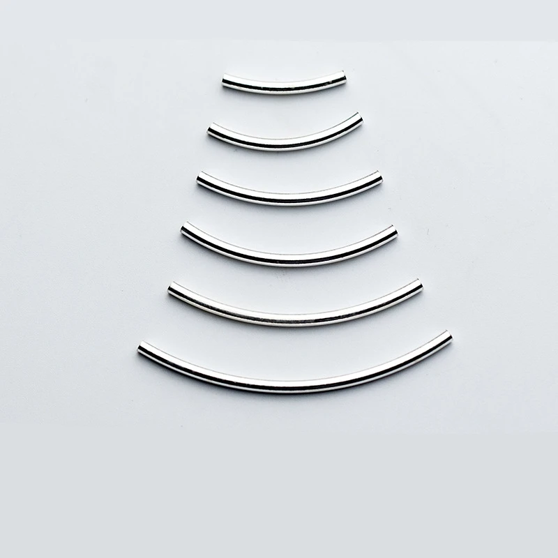 Hot Sale 925 Sterling Silver Hollow Tube DIY Jewelry Bracelet Accessories Sterling Silver Tube