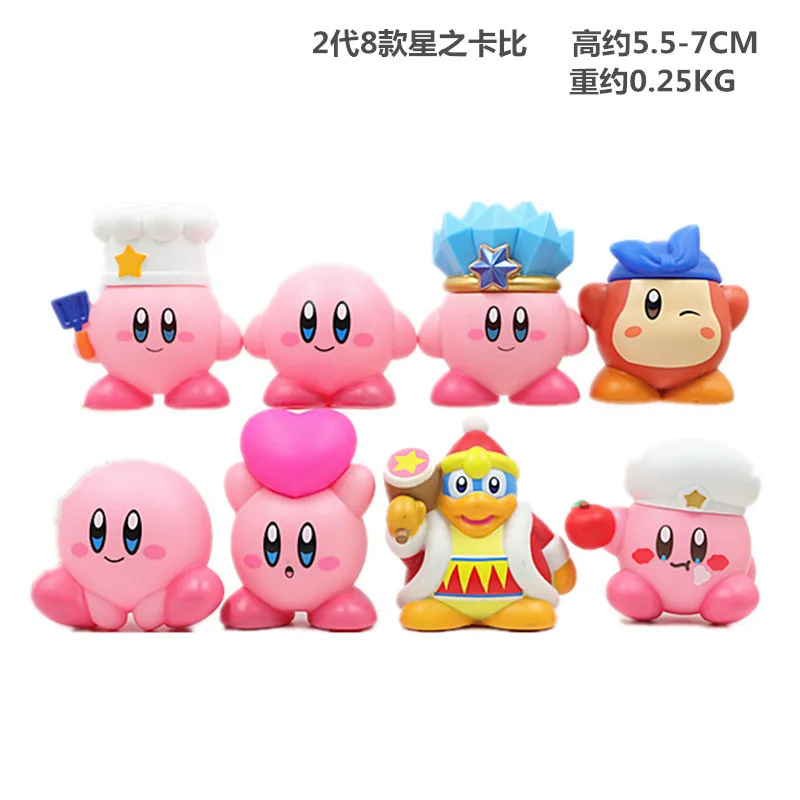 Набор милых фигурок Kawaii Pink Kirby