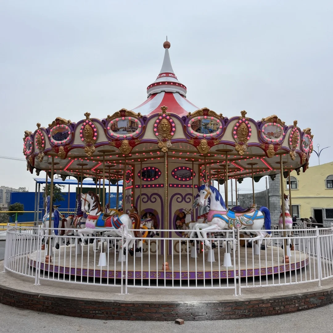 2024 Hot Sales 24 Seats Amusement Park Carousel Game Machine Merry Go Round Rides for Sale
