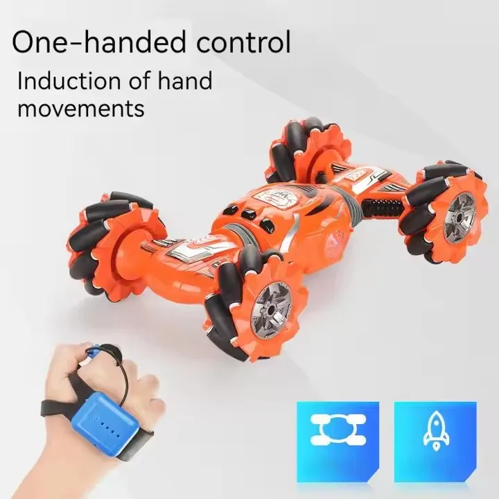 Double Stunt Skidding Remote Twist Cars Toys Racing Kids Hand control Gesture RC Car Auto with music and light