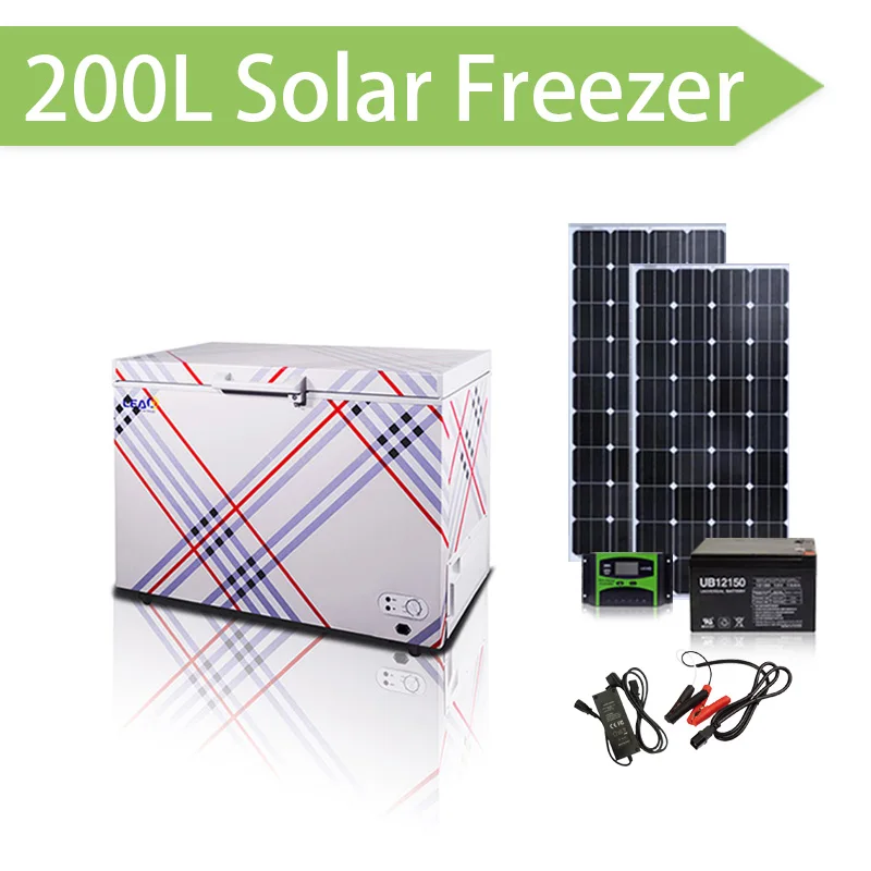 New Product Solar Powered Deep Freezer 63W 200L Refrigerator