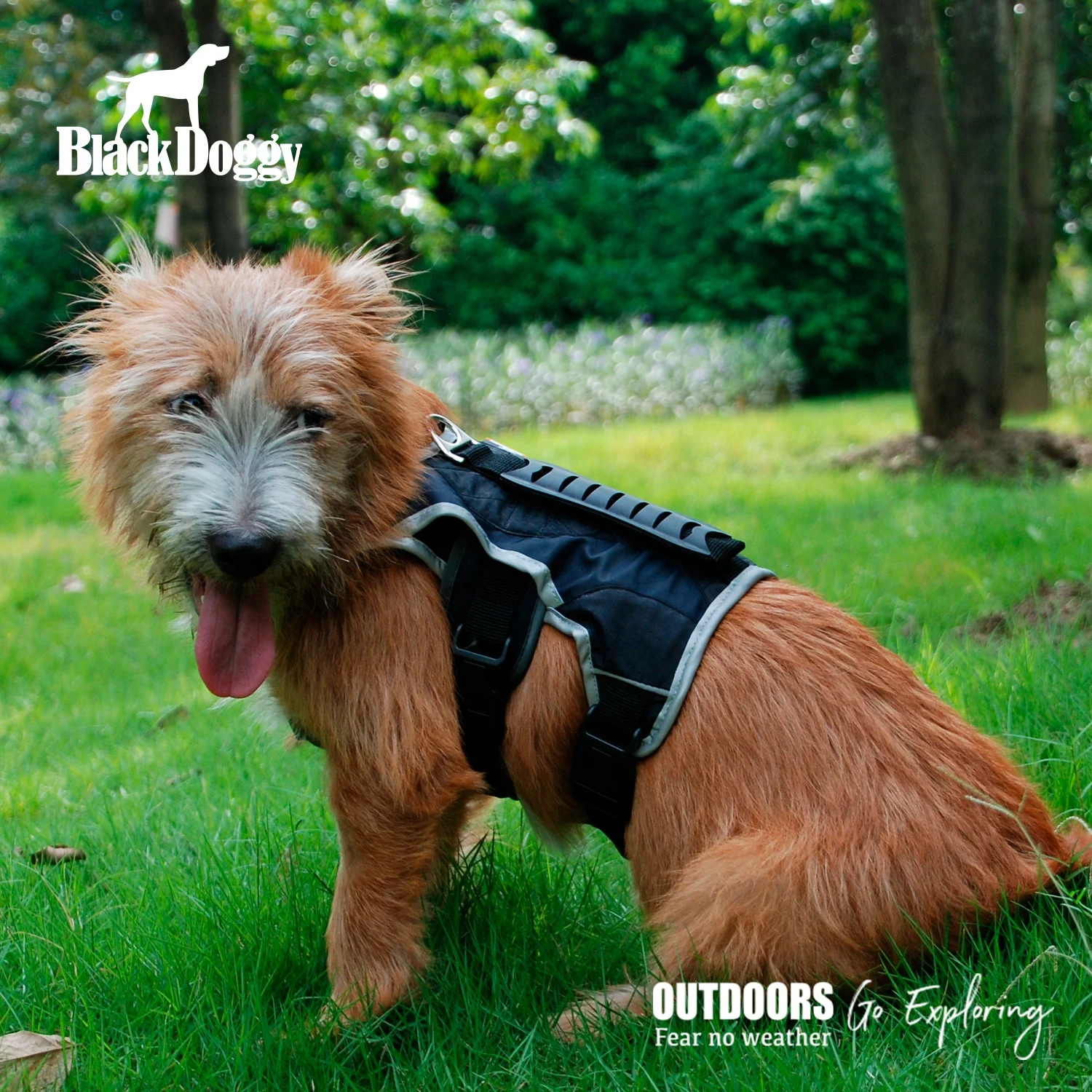 BlackDoggy CB Pet Apparel Heavy Duty Harness Tactical Dog Vest with Support Handle