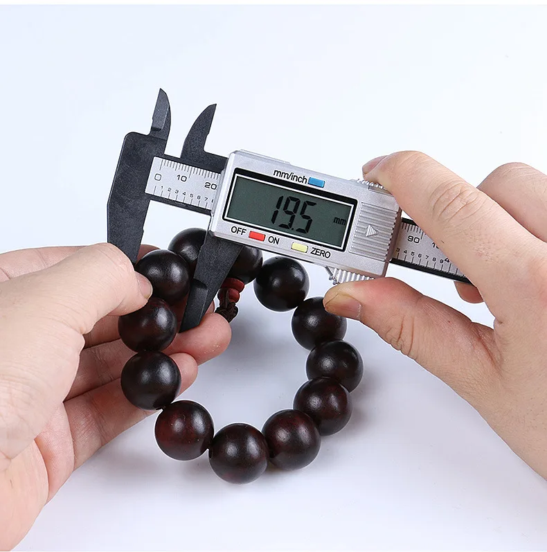 black electronic digital display caliper 0-150-100mm all plastic mini PVC bulk